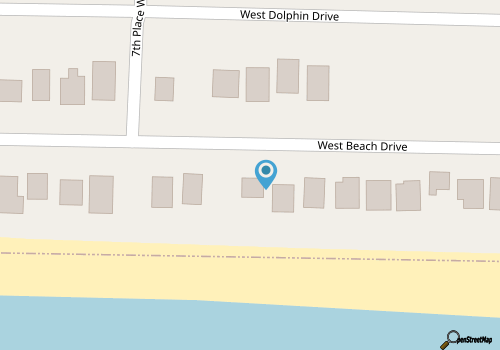 Shorely Blessed / 523 W. Beach Drive - Coastal Vacation Resorts map location