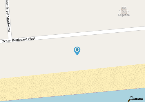 Dog friendly, oceanfront home 4BR/2BA, 5 minute walk to main island attractions. map location