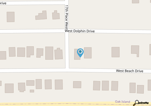 Barnacle Bungalow / 1330 W. Beach Drive - Coastal Vacation Resorts map location