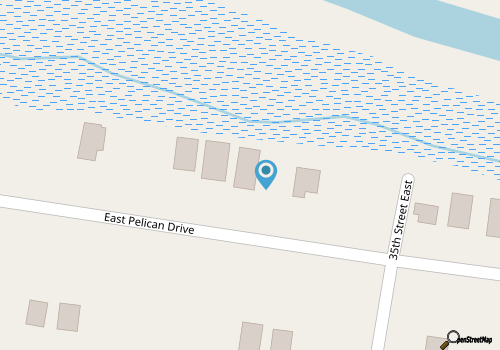 See Otter: Beachwalk cottage in East Beach overlooking the marsh of Davis Canal map location