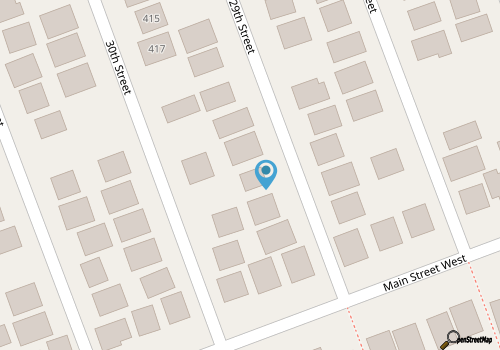West End Third Row 4 bedroom 2.5 bathroom home map location