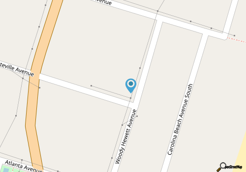 Beachwood Bungalow B, walk to beach and boardwalk map location
