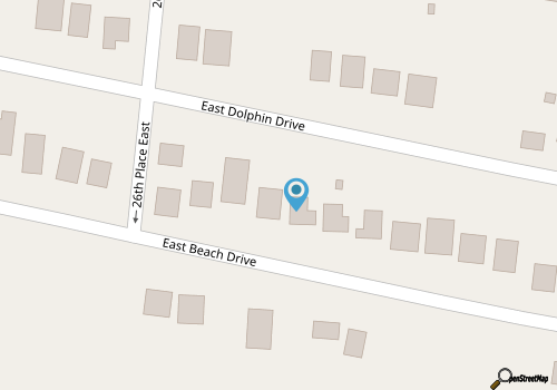 Calico Cat / 2608 East Beach Drive - Coastal Vacation Resorts map location