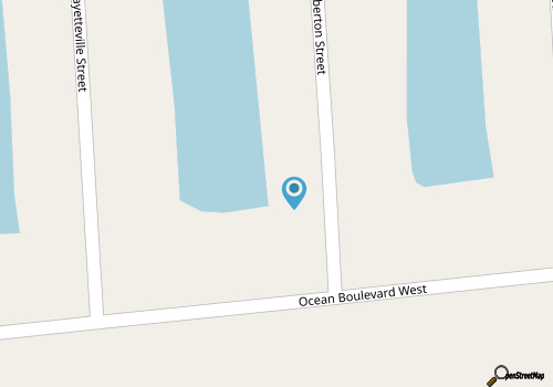 Canal-front, dog-friendly home with beach views, dock, balconies & beach access map location