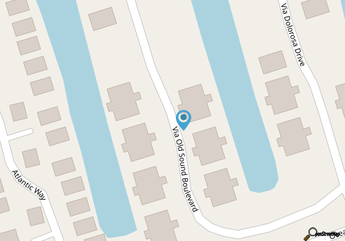 Canal-view condo with WiFi, washer/dryer, tennis, pool, & beach access map location