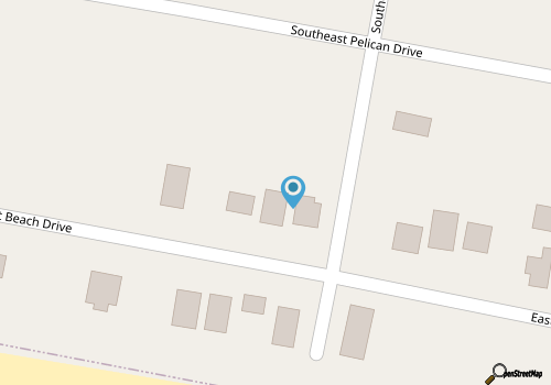 Natural Hi / 4928 East Beach Drive - Coastal Vacation Resorts map location