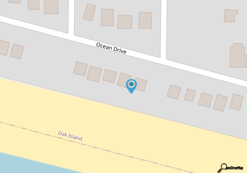 Mead Us At The Pier: Oceanfront Beach Cottage Near Oak Island Fishing Pier map location