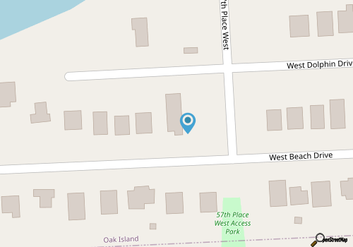 Blue Water Retreat - 5706 W Beach Drive- Coastal Vacation Resorts map location