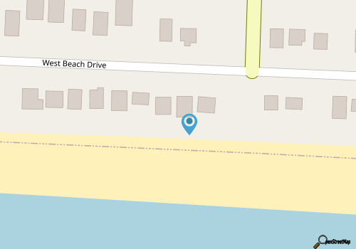 Lisa Lu: Cozy Oceanfront Beach Cottage on West Beach map location