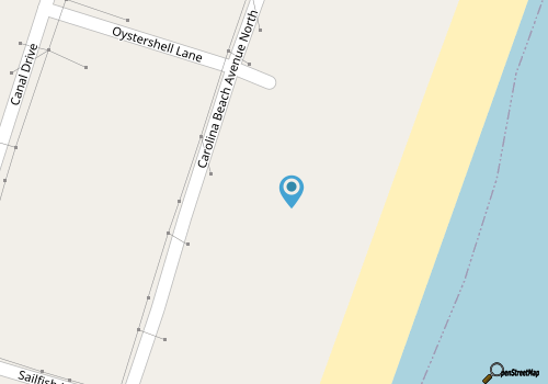 Large Oceanfront condo in a quiet section of Carolina Beach Rentals map location
