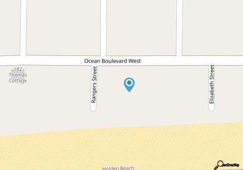 Attractive, oceanfront house with beach access, deck, grill, & AC - near dining map location