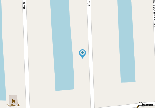 A canal access! Perfect cozy three-bedroom home just steps from beach access! map location