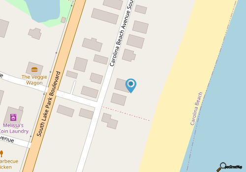 Elegant beachfront escape with private boardwalk, free WiFi, & furnished balcony map location