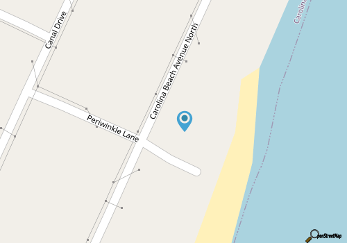 Oceanfront condo with furnished balcony, washer/dryer, & central AC map location