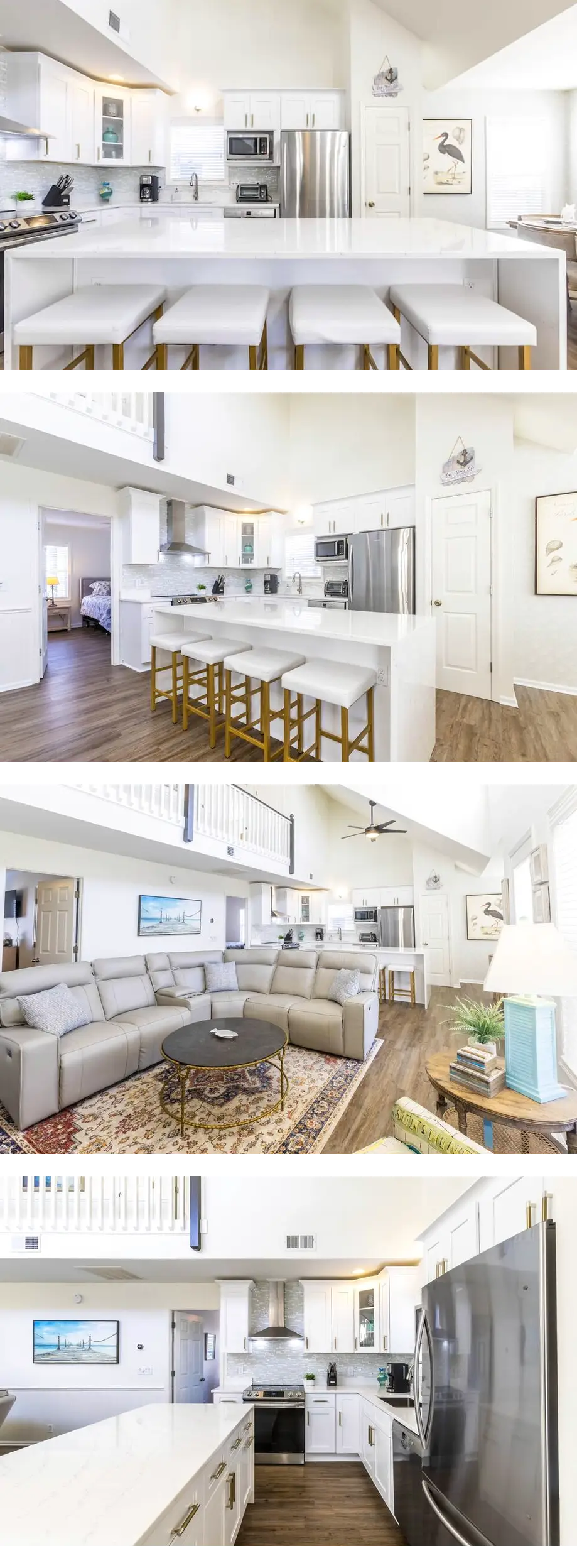 kings/queens beds, chef kitchen, steps t...