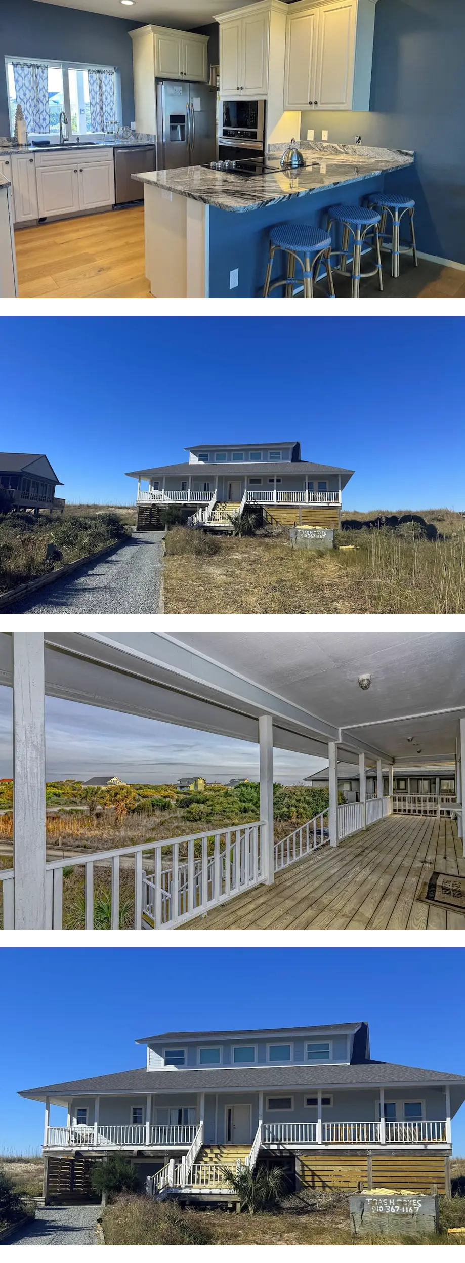 Ocean front with expansive porch for fam...