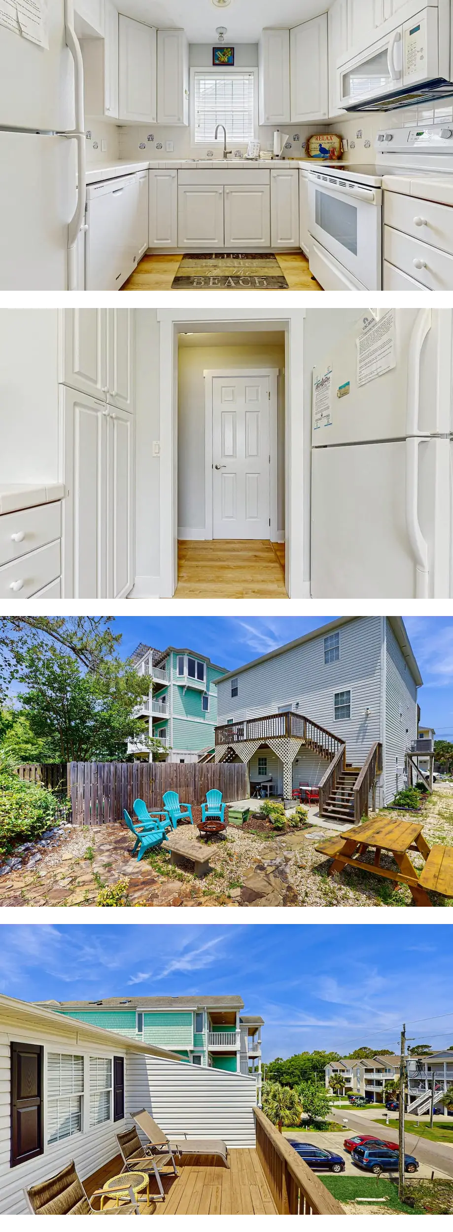 Coastal duplex with multiple decks & bac...