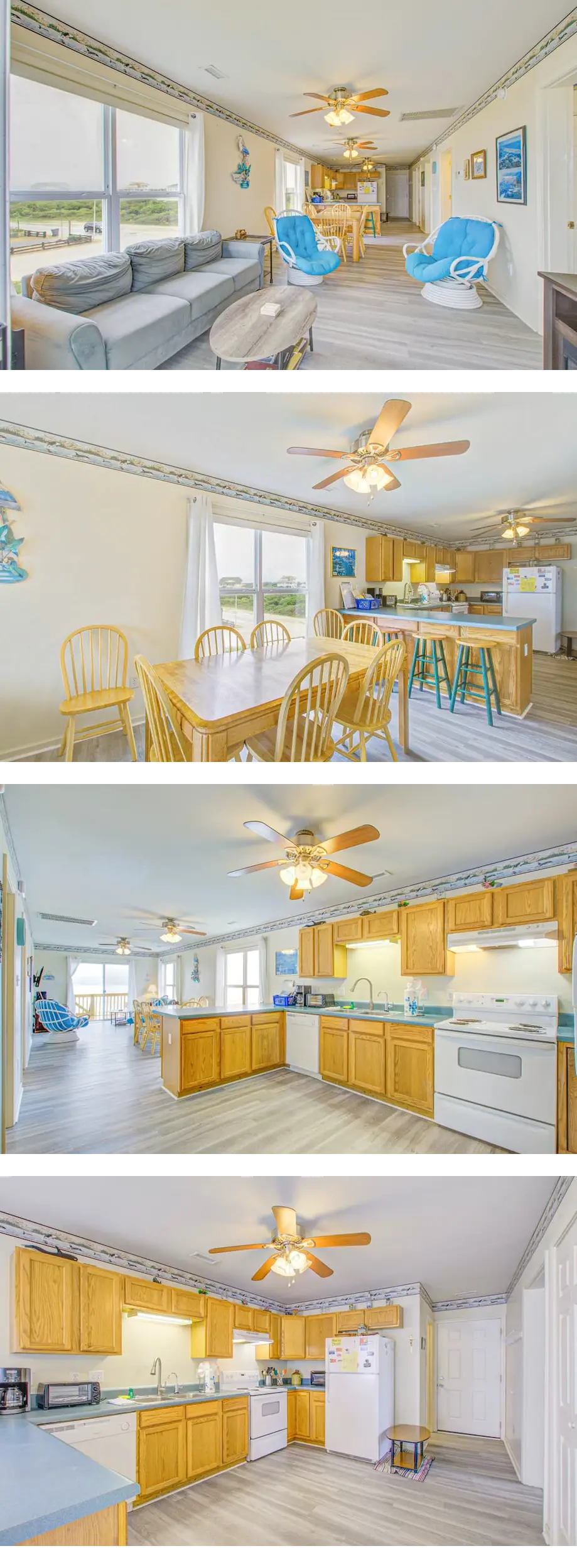 Oceanfront house with fireplace, central...